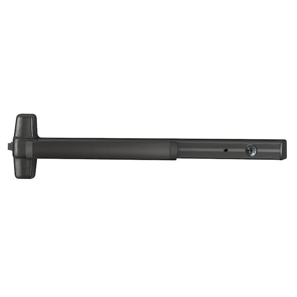 Grade 1 Grade 1 Delayed Egress Exit Device, Rim Latch, Exit Only, Fire Rated, Blk Anodized Aluminum